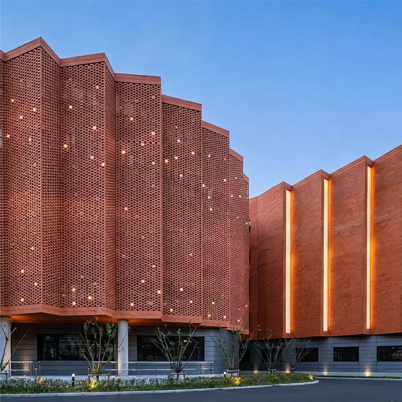 Full-Panel Terracotta Brick Curtain Wall System factory